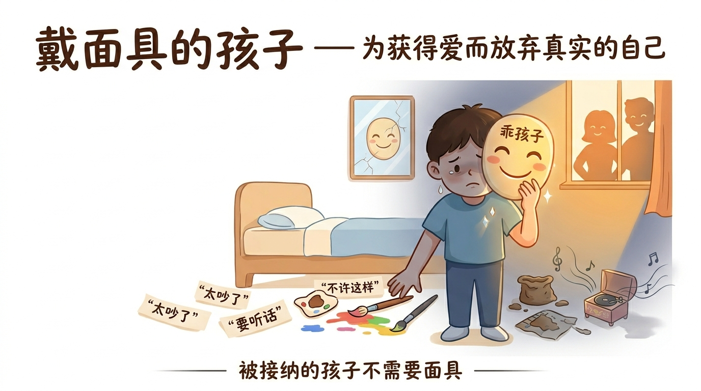 戴面具的孩子