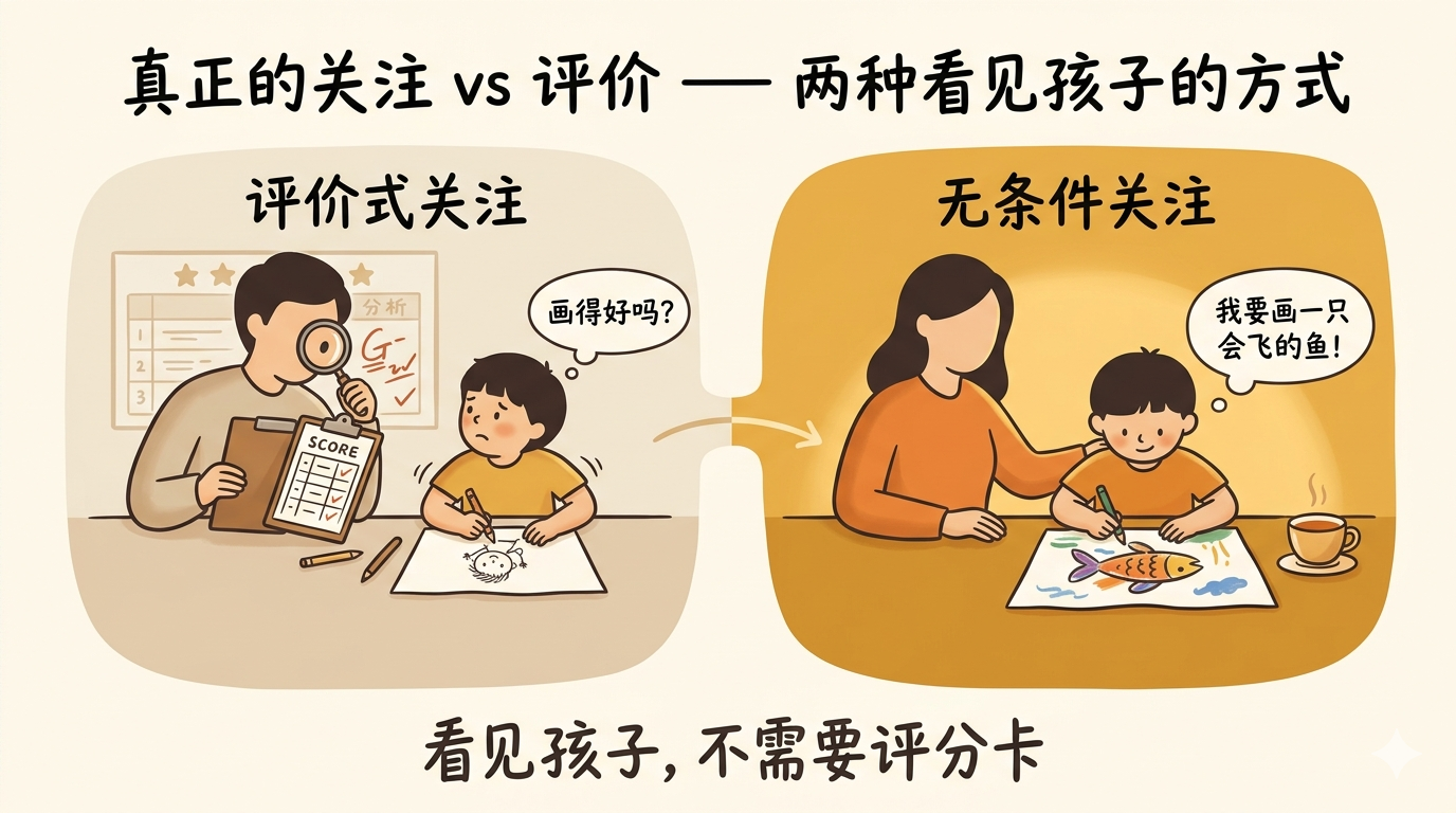 真正的关注 vs 评价