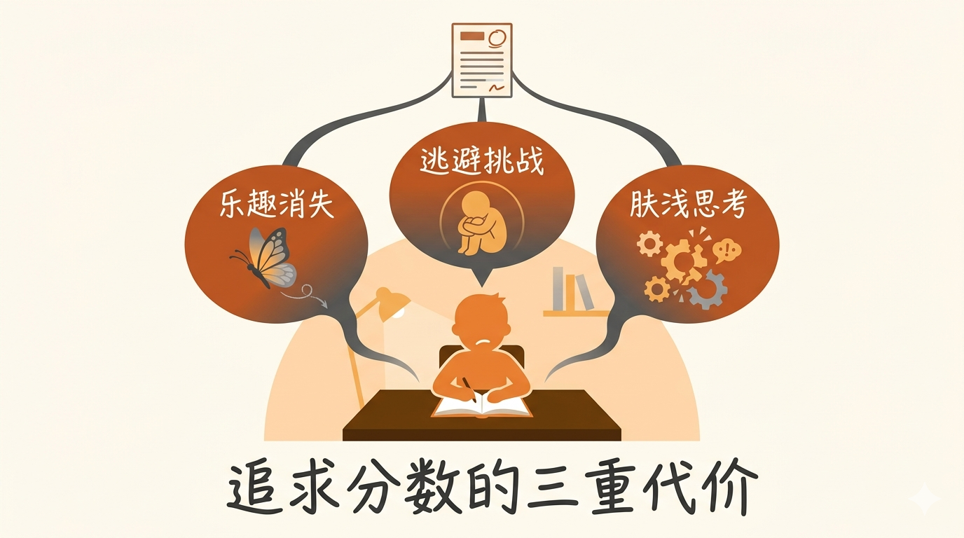 分数的三大危害——乐趣消失、逃避挑战、肤浅思考