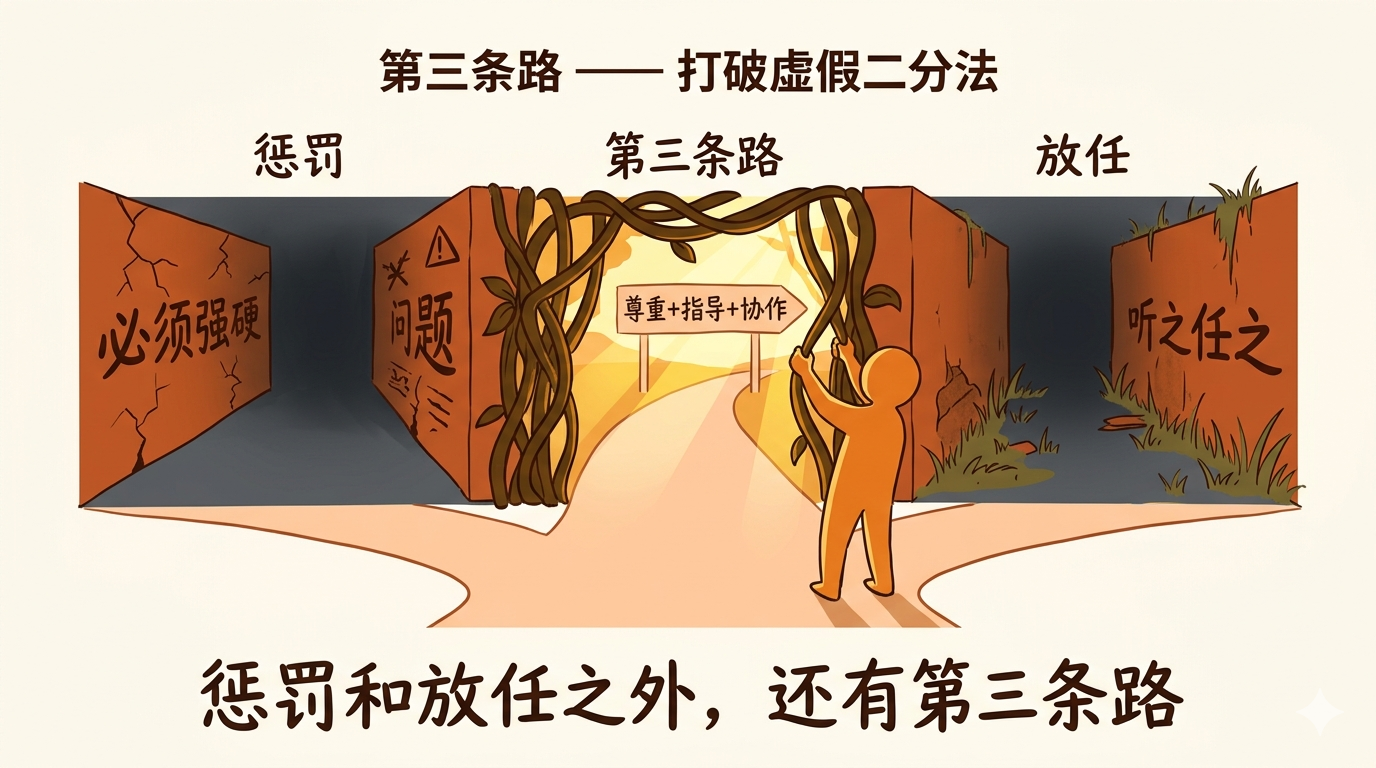 第三条路——惩罚和放任之外存在尊重+指导+协作