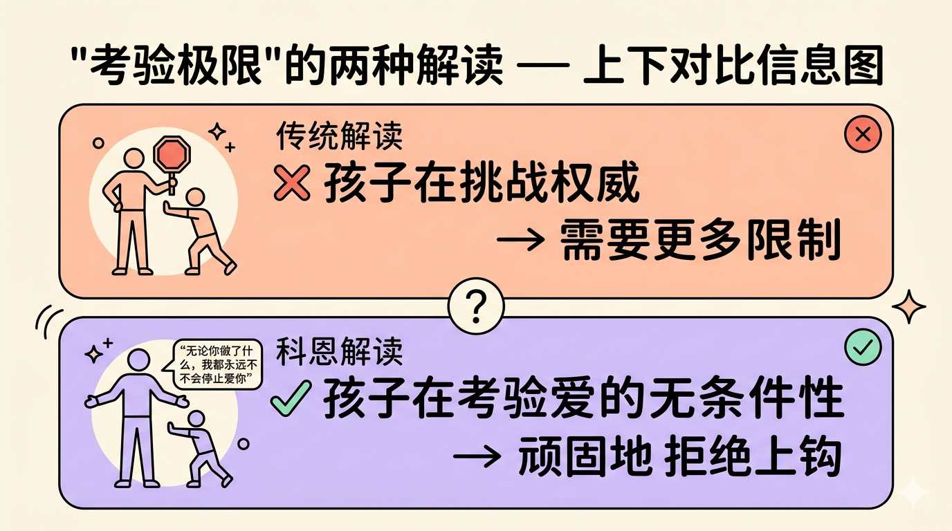 "考验极限"的两种解读——挑战权威 vs 考验爱的无条件性