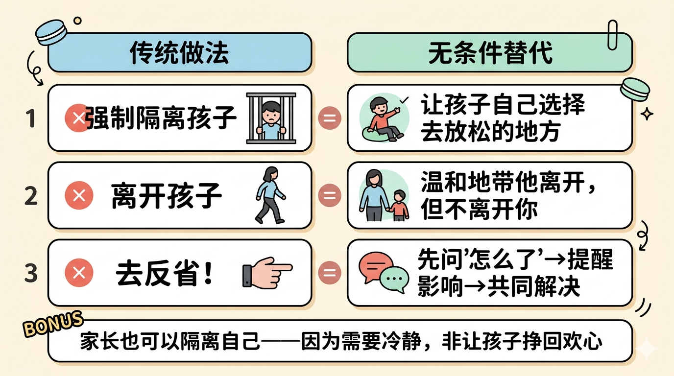 暂停的替代：传统做法 vs 无条件替代