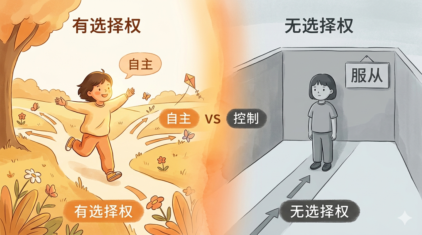有选择权 vs 无选择权的成长路径
